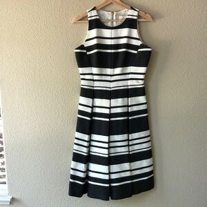 Kate Spade Black and White Midi Dress Size 4